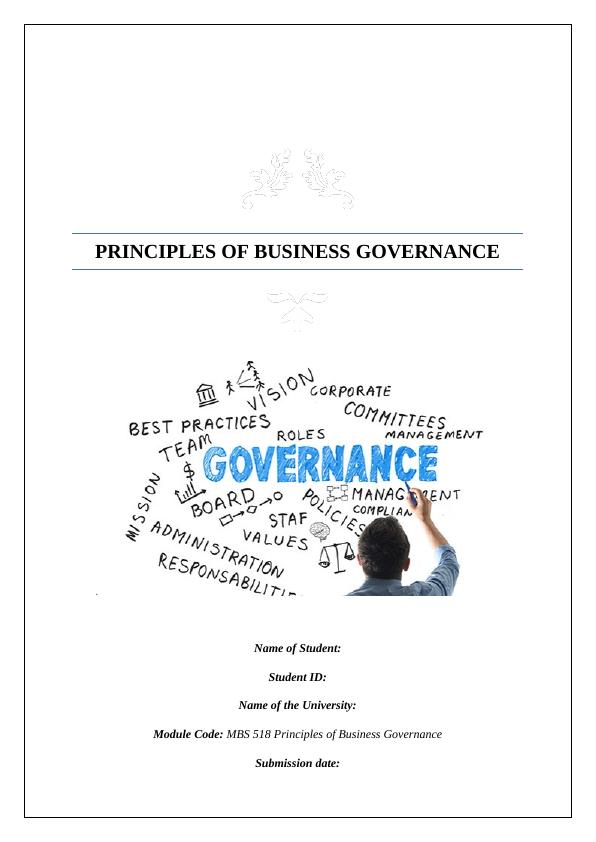 Principles of  Business Governance Question 2022_1