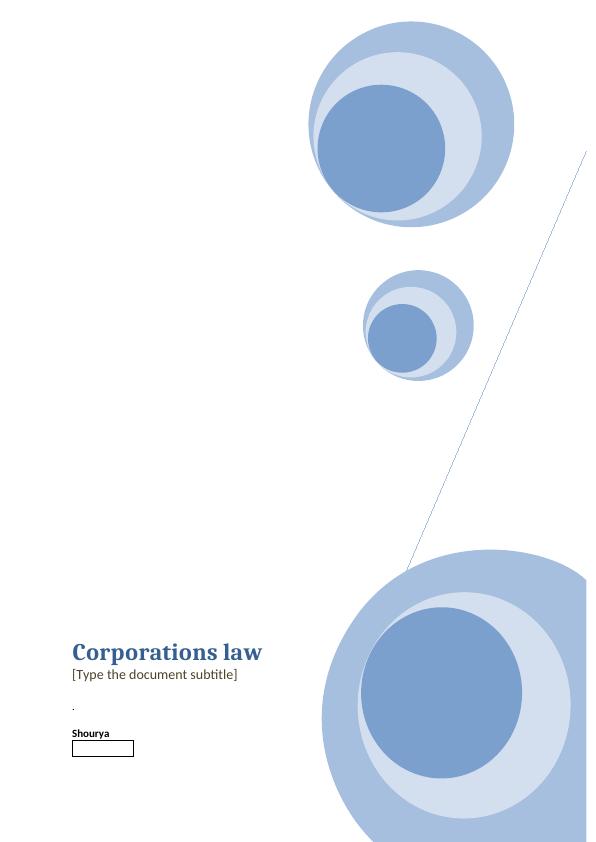 Corporations Law Assignment - Doc_1