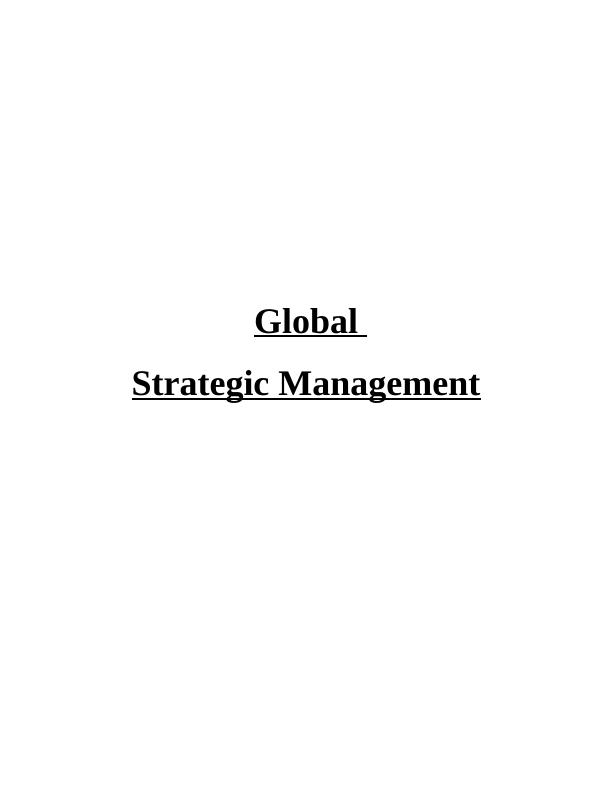 Global Strategic Management: Analysis of Zara's Business Strategy_1
