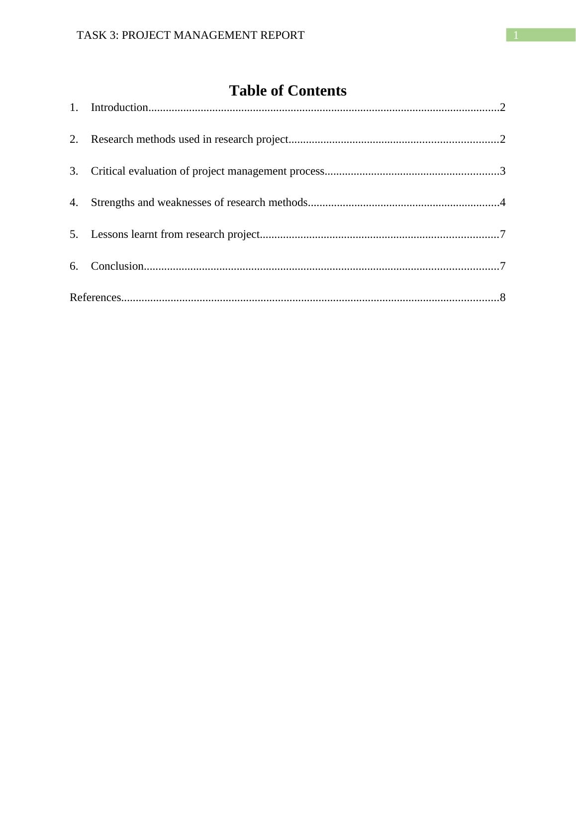 research done on project management