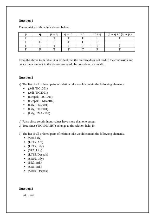 Discrete Mathematics | Assignment_2