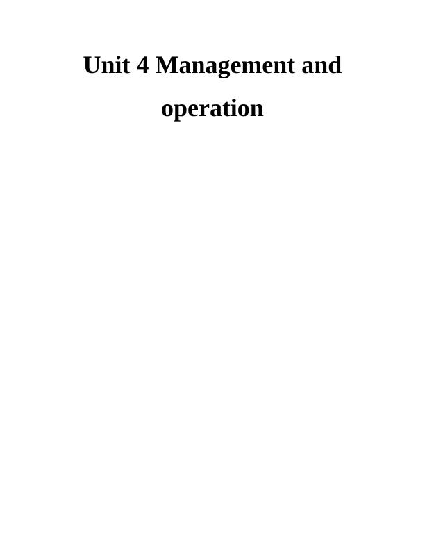 Unit 4 Operation Management Importance_1