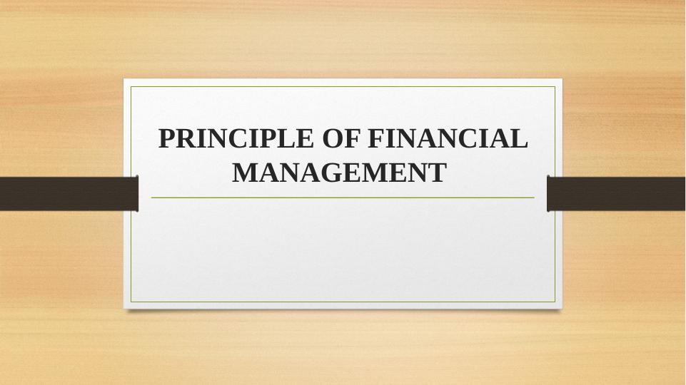 Principle of financial management_1