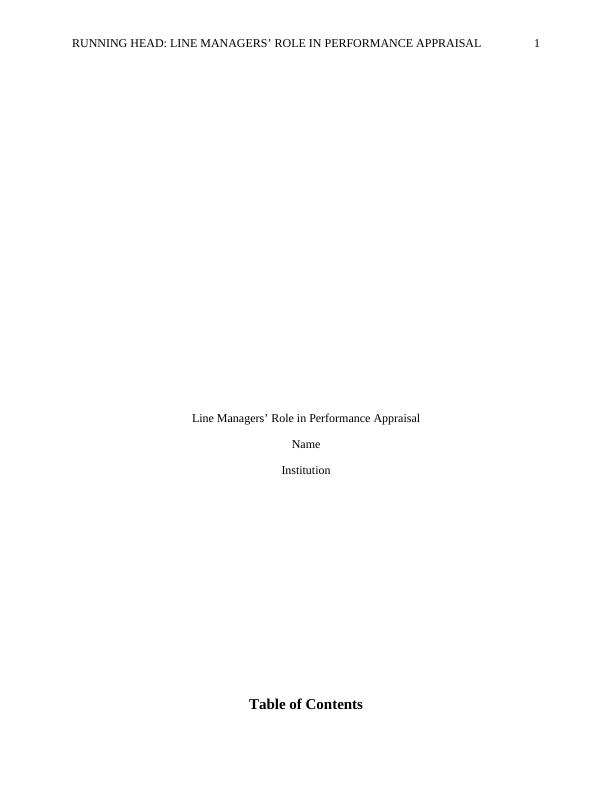 (PDF) Line management involvement in performance appraisal_1