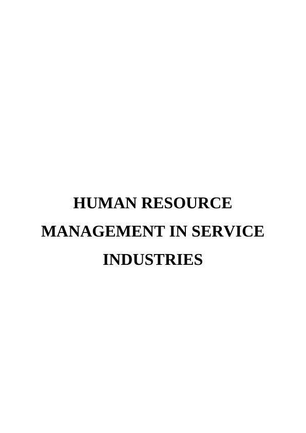 Human Resource Management in Service Industries_1