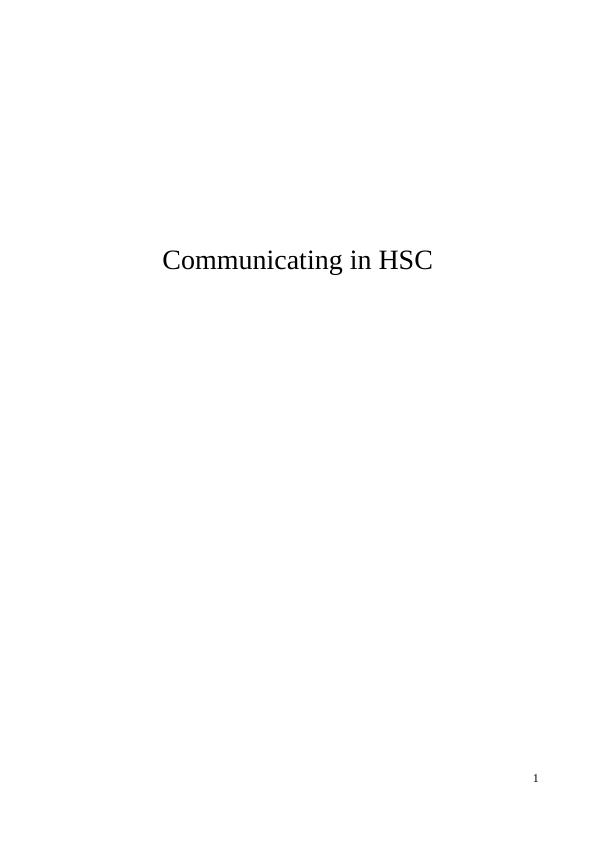 Communicating in HSC Acknowledgement_1