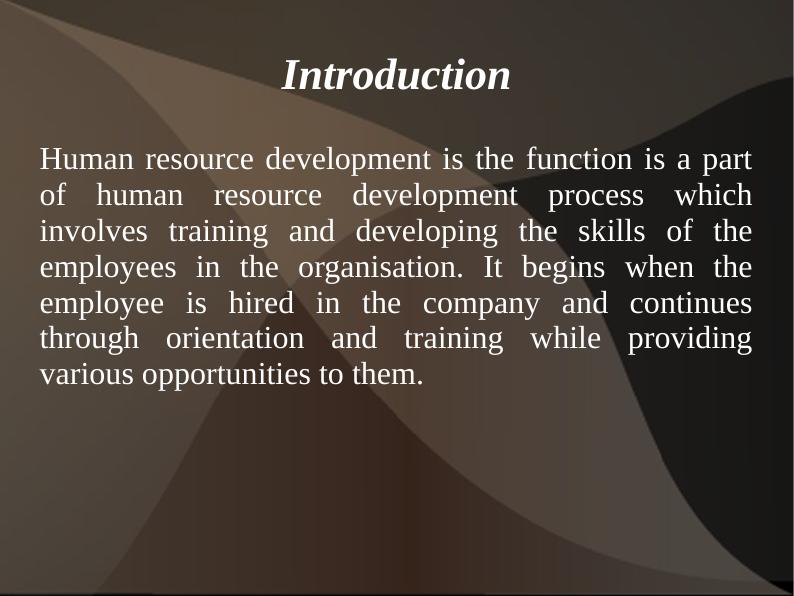 Training and Development in Human Resource Development_1