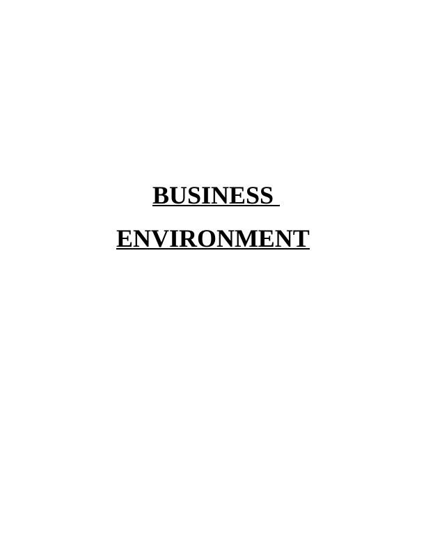 Business Environment "TESCO"_1