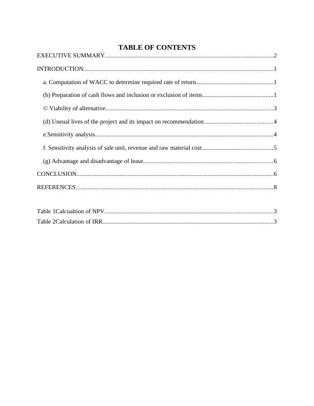 FINANCE EXECUTIVE SUMMARY Financial Planning and Evaluation_3