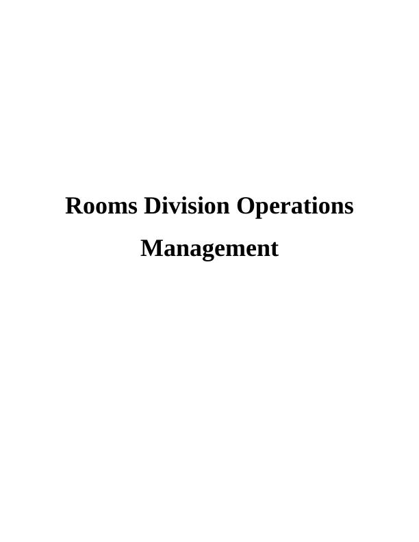 Rooms Division Operations Management_1