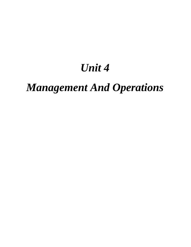 Unit 4: Management And Operations_1