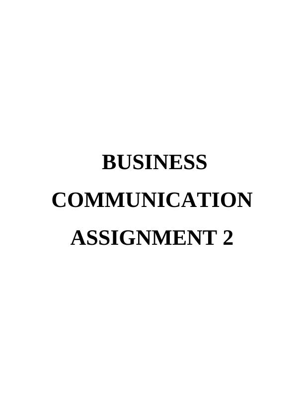 Business Communication  - Mr Fishy Assignment_1