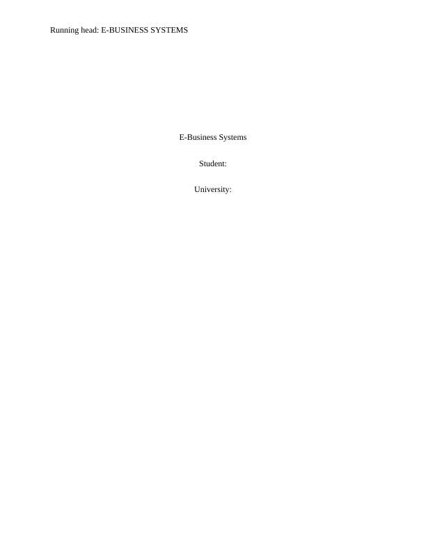 E-business Systems  Assignment PDF_1