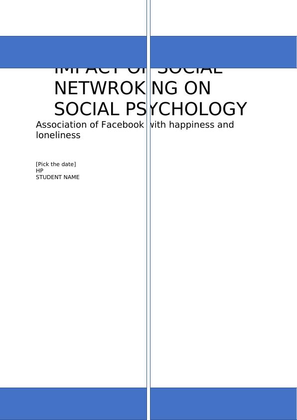 Impact of Social Networking on Social Psychology_1