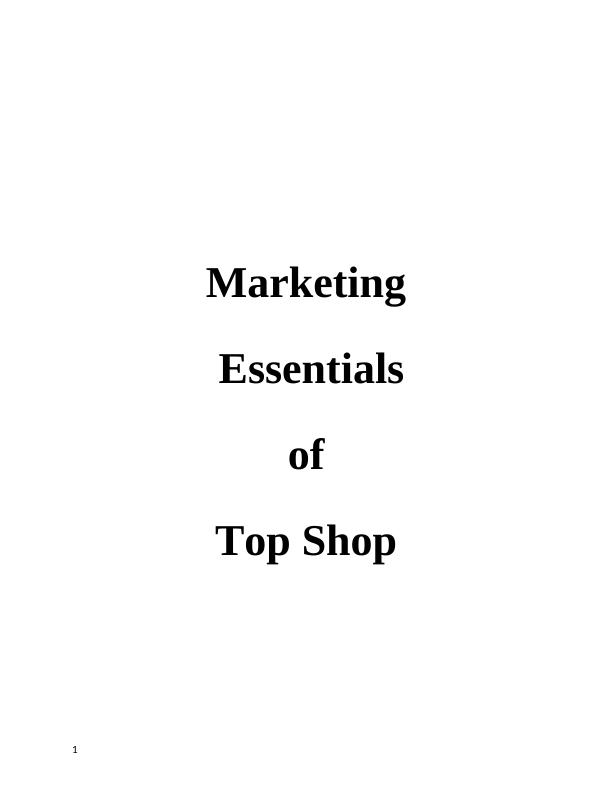 Marketing. Essentials of Top Shop_1