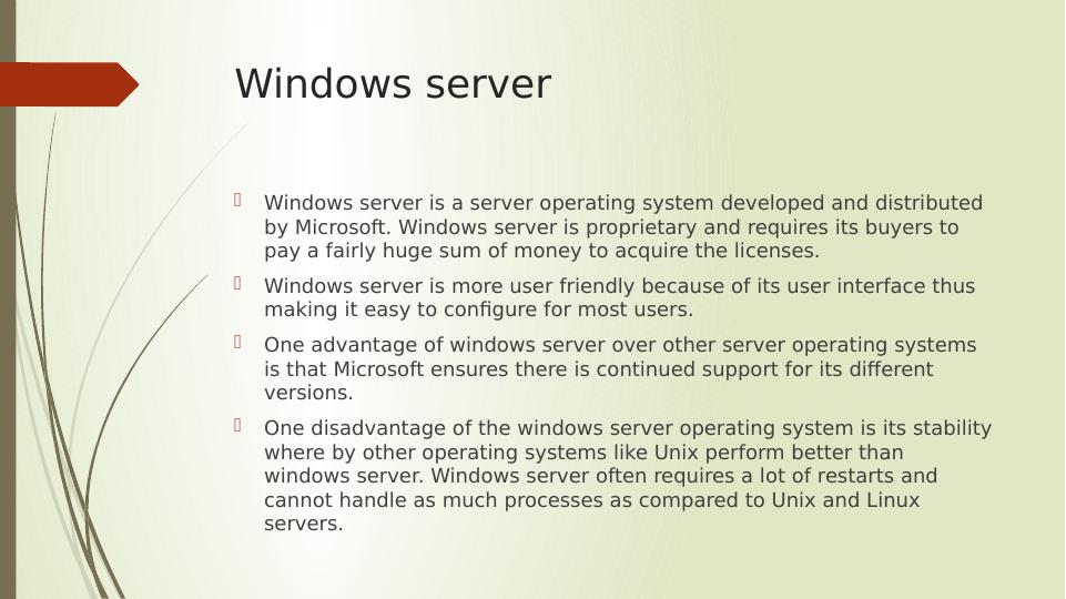 Compare and Contrast Windows Server_3