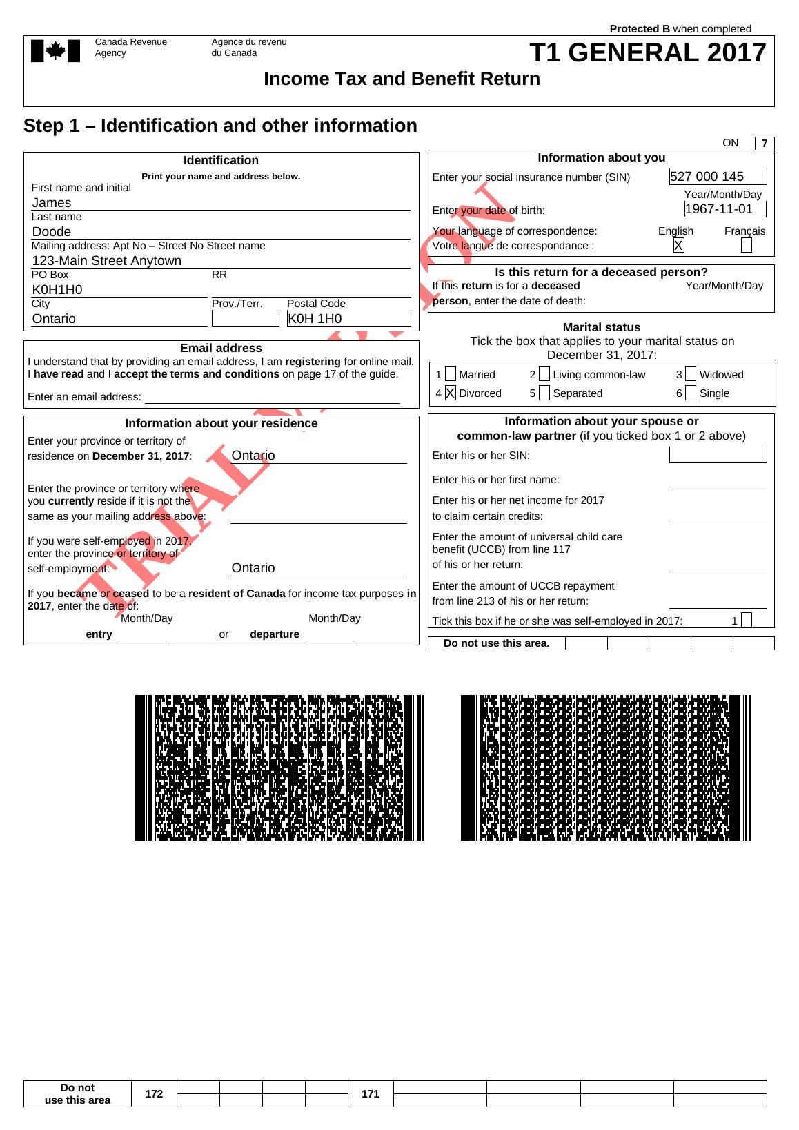 T1 General 2017 Tax and Benefit Return Desklib