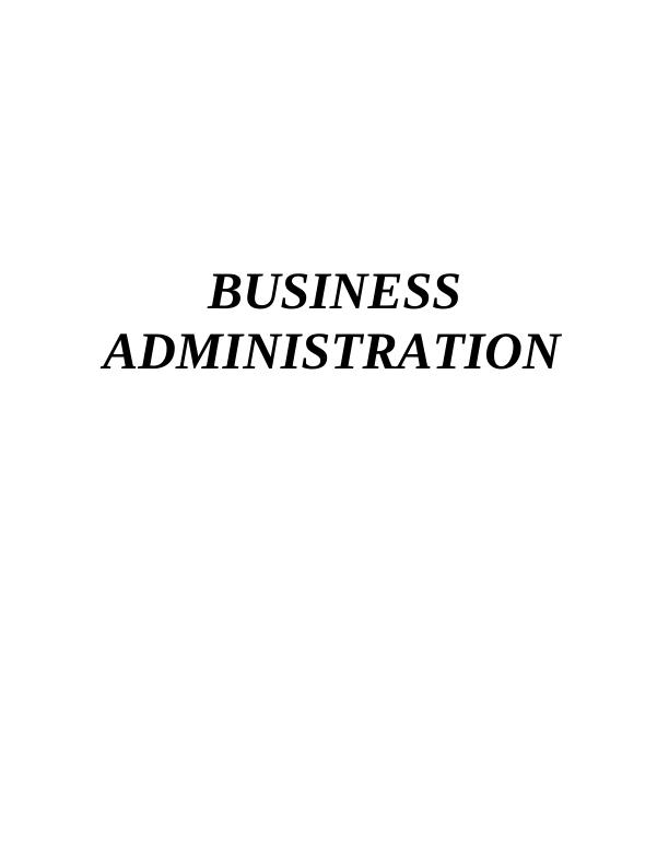 (Solved) Business Administration Assignment_1