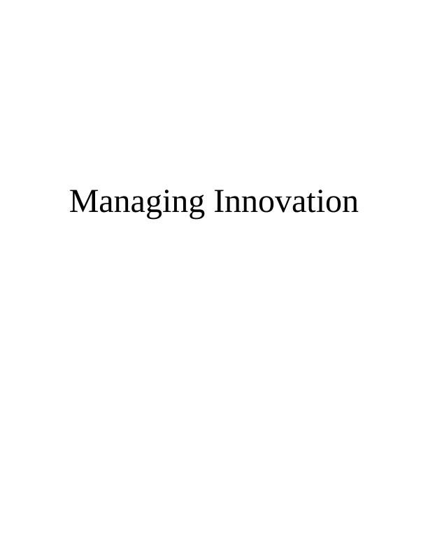 Managing Innovation: Disruptive Innovation Theory_1
