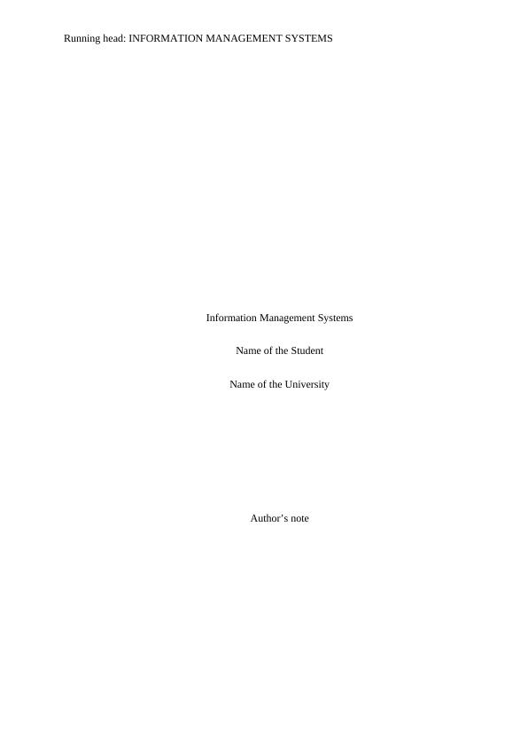 IT 396: Management Information Systems - Desklib_1