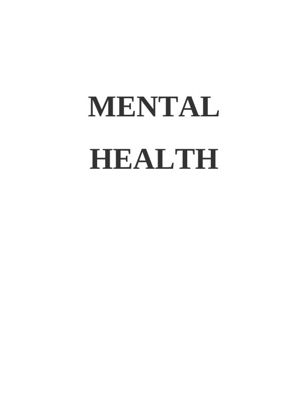 mental health assignment grade 8