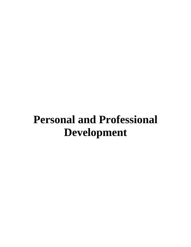 PPD Personal & Professional Development Assignment_1