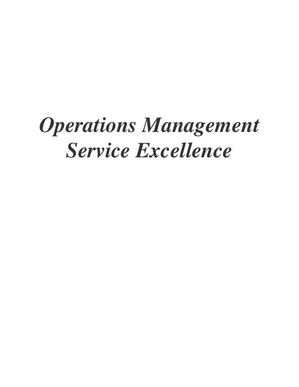 Operations Management  Service Excellence_1