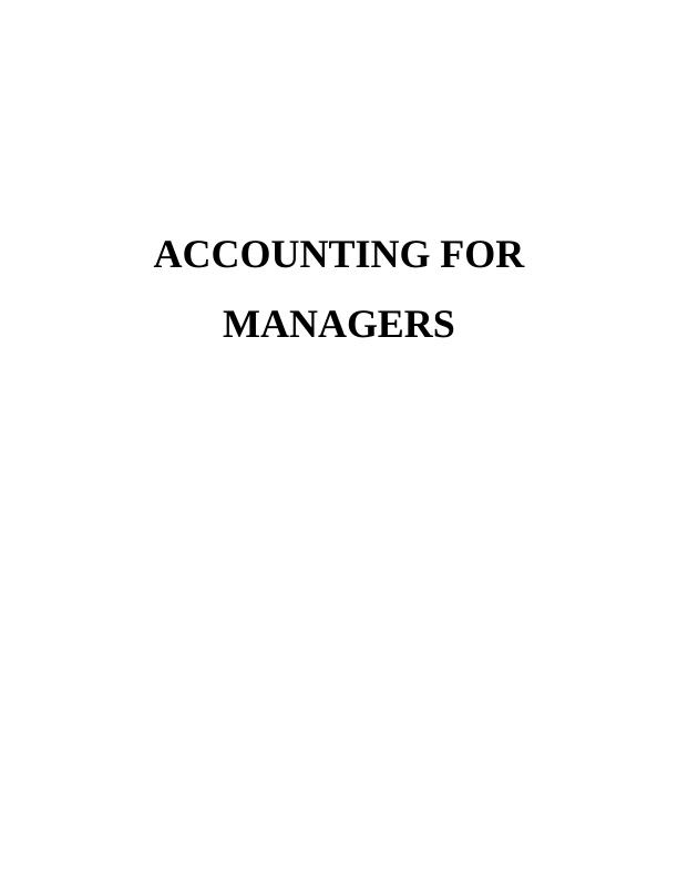 Accounting For Managers - Bonza Handtools ltd_1
