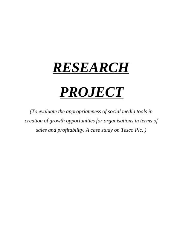 Research Project Assignment Solution (Doc)_1