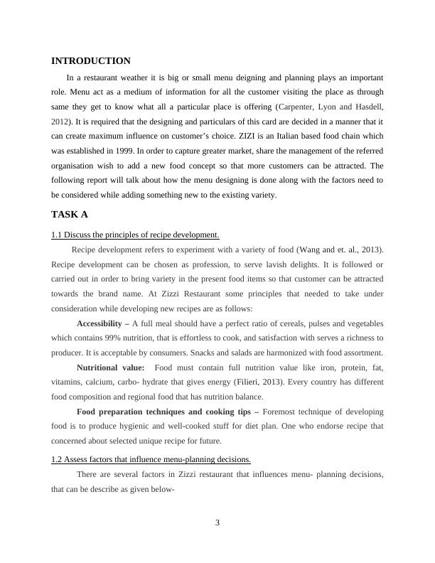 Principles Of Recipe Development Essay