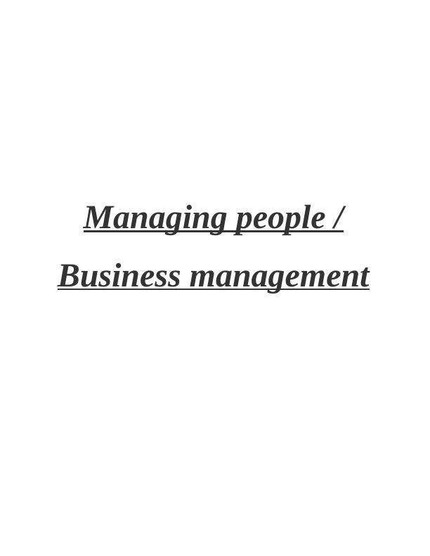 Managing People / Business Management_1