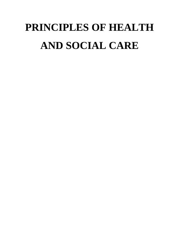 PRINCIPLES OF HEALTH AND SOCIAL CARE INTRODUCTION 1 PART 11_1