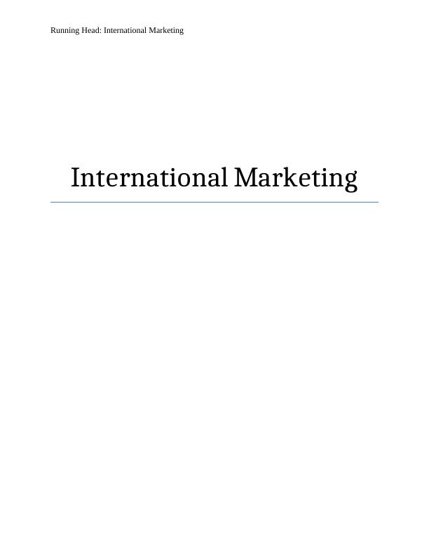 International Marketing International Marketing Introduction_1