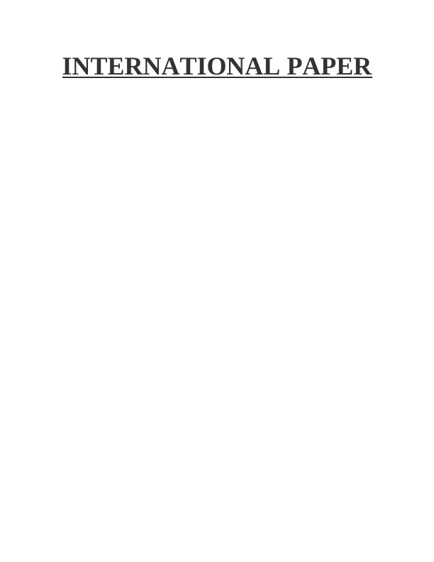Case Study on International Paper_1