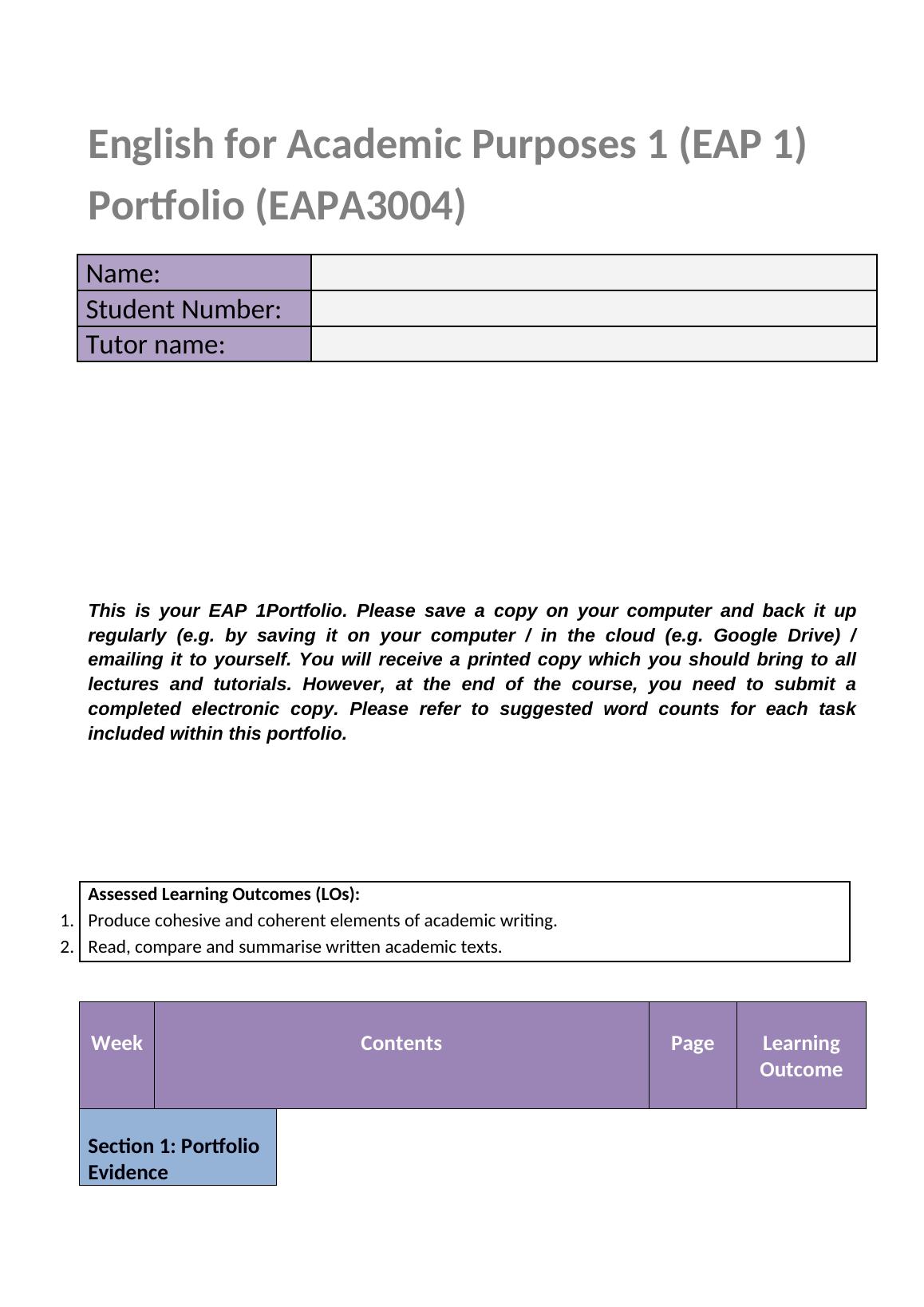EAPA3004 : English for Academic Purposes Assignment_1