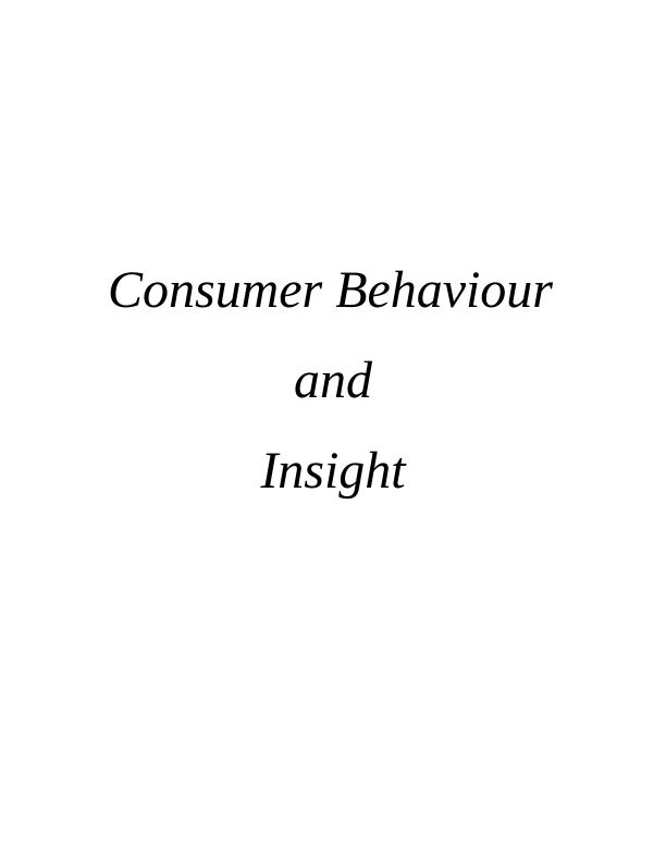 Assignment: Consumer Behaviour_1