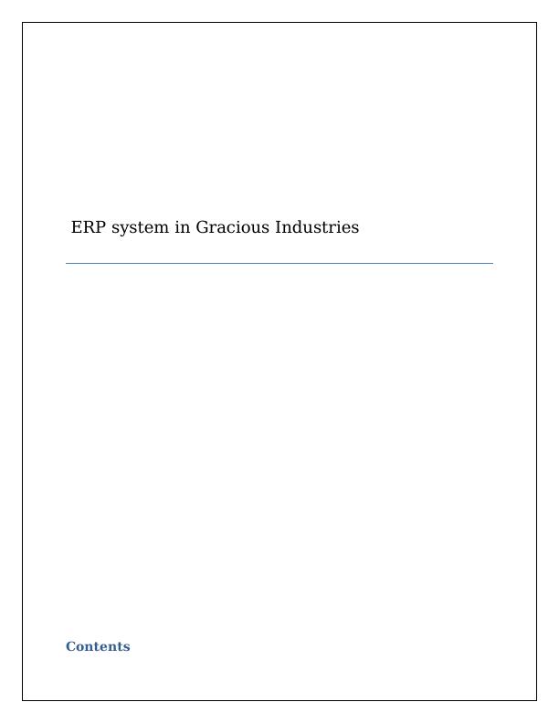 ERP System in Gracious Industries_1