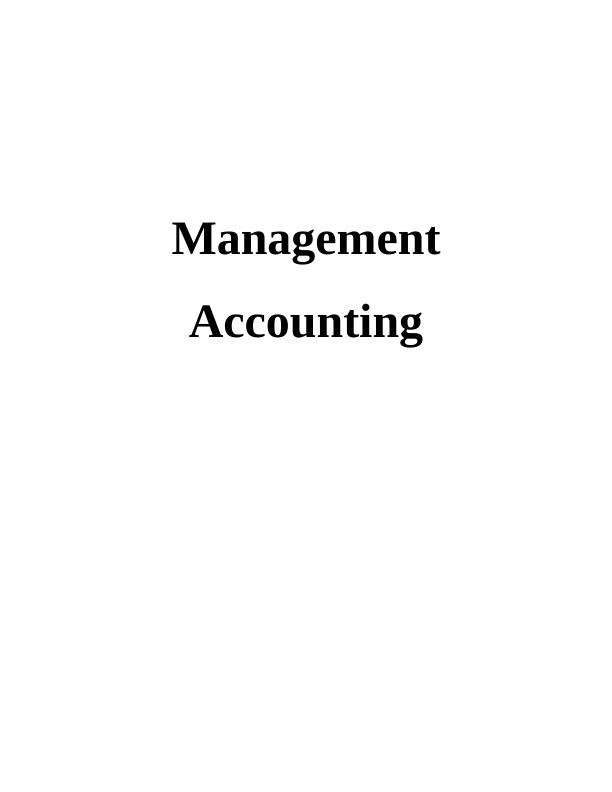 Preparing Income Statements for the Department of Management Accounting_1