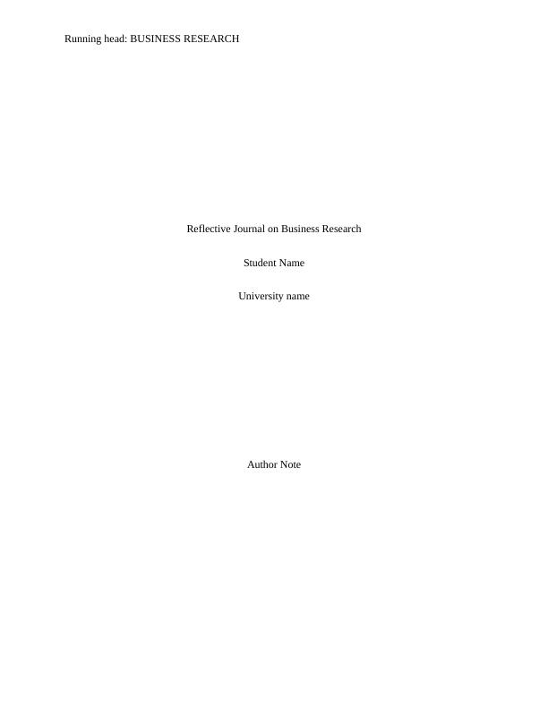 HI6008 Business Research Journal  - Cloud Computing_1