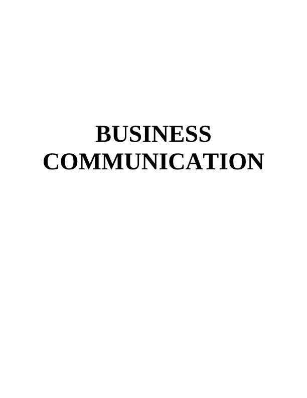 Reflective Report on Business Communication in Senco_1