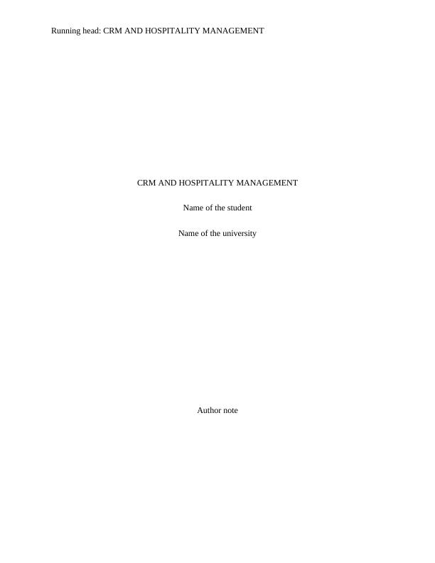 CRM (Customer Relationship Management) | Assignment_1