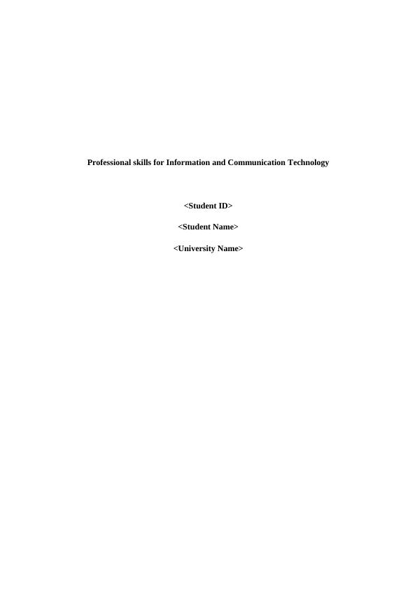 Professional Skills for Information and Communication Technology_1