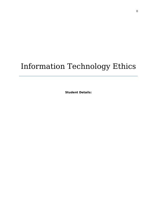 Information Technology Ethics Report 2022_1
