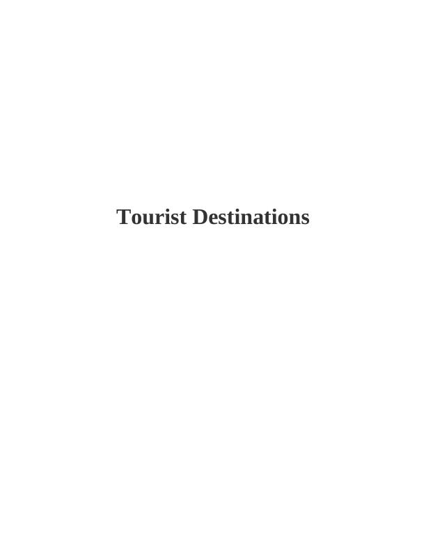 Tourist Destinations Report - TripAdvisor organisation_1