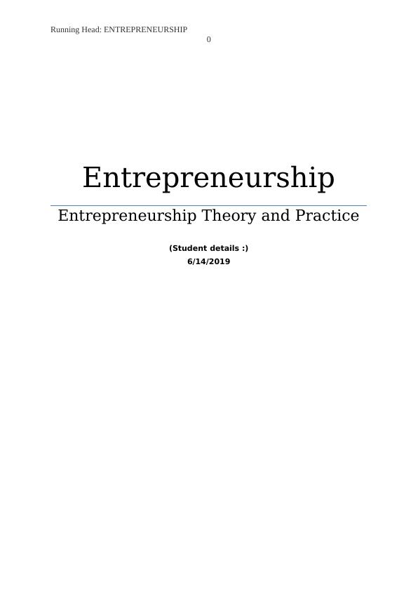 Entrepreneurship Theory and Practice_1