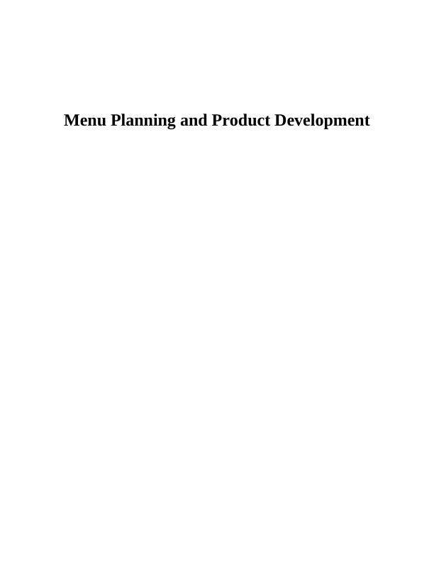 Menu Planning and Product Development INTRODUCTION_1