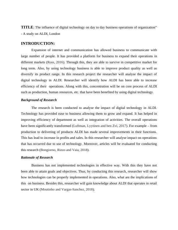 Influence of Digital Technology on Business Operation : Case Study on Aldi_3
