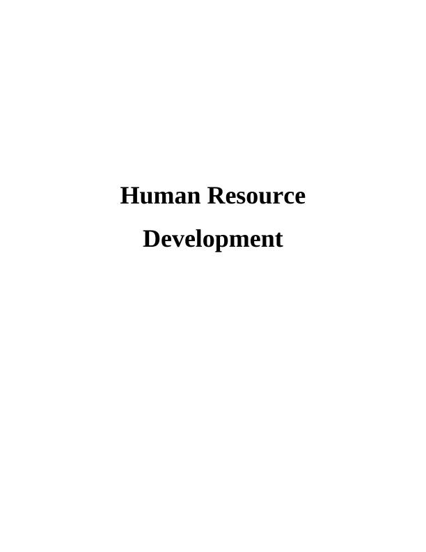 Brief on Human Resource Development_1