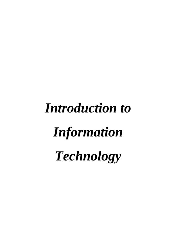 Role of Information Technology in Sainsbury's_1