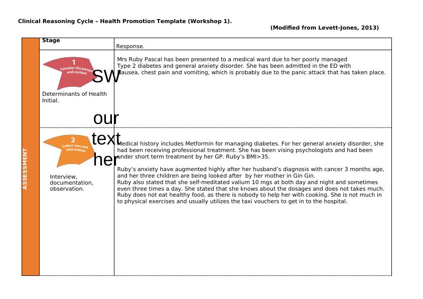 Clinical Reasoning Cycle – Health Promotion Template Presentation 2022_1